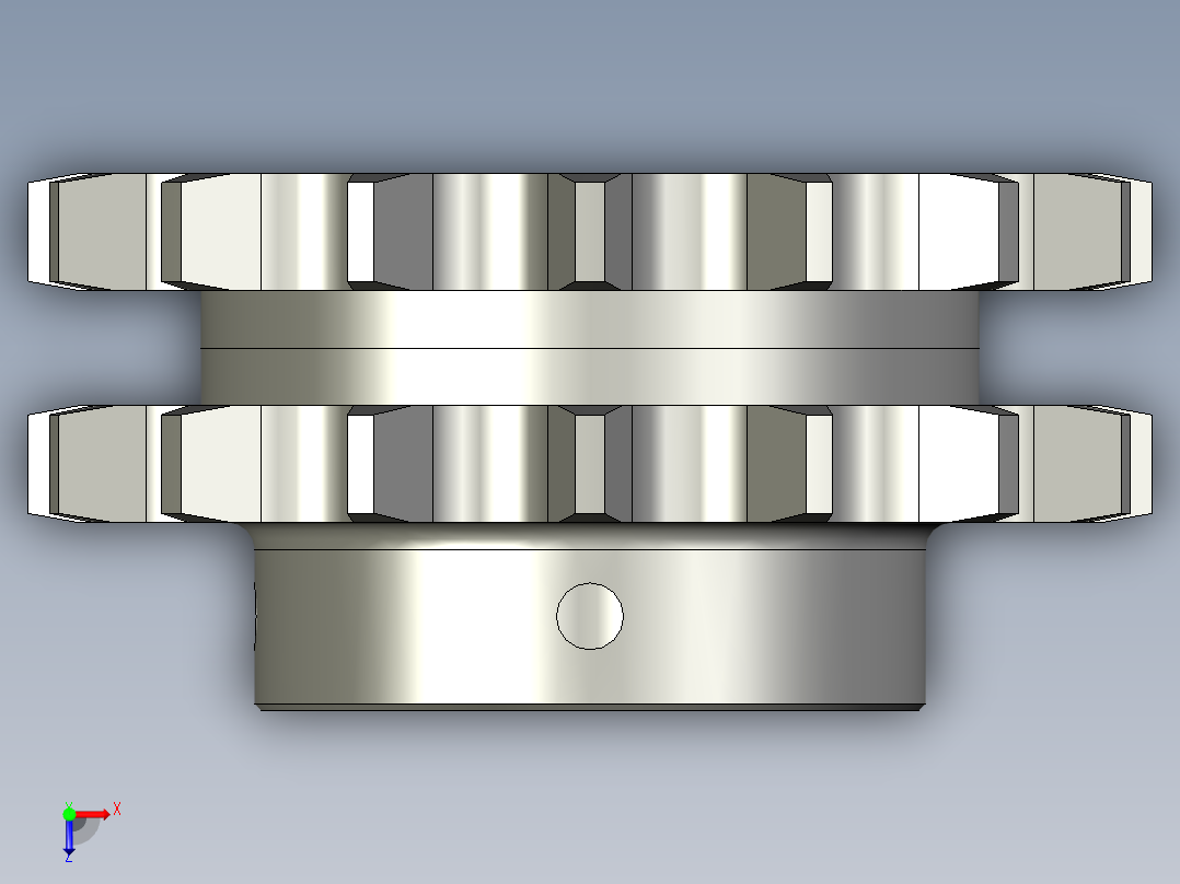 提升链轮10A15齿俯视图