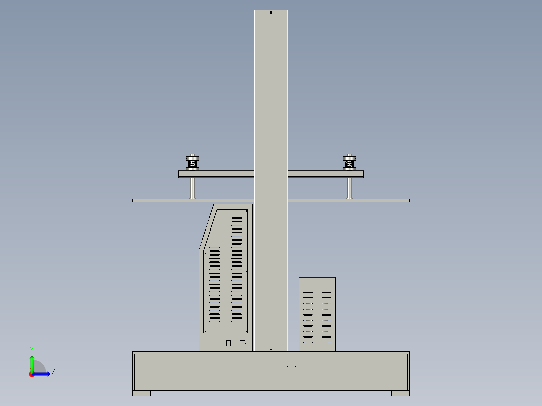 瓦楞纸箱耐压强度测试机左视图