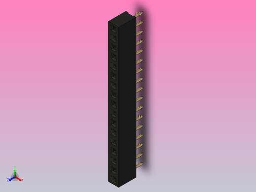 母针头Female_Header_1x17_P2.0_H4.3_straight.step