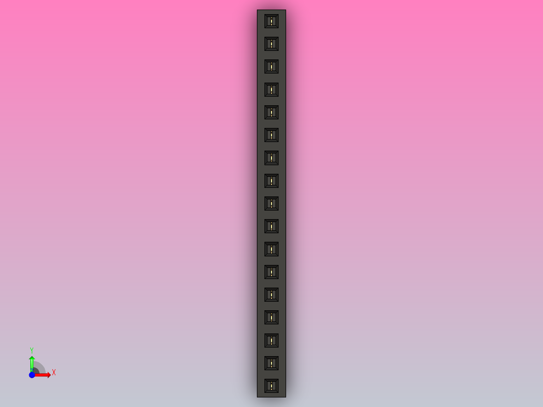 母针头Female_Header_1x17_P2.0_H4.3_straight.step前视图