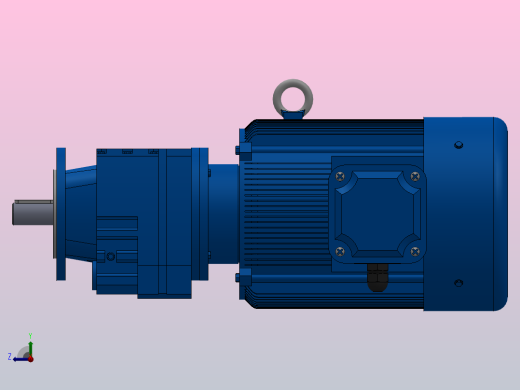 RF17法兰轴伸式安装斜齿轮减速机RF17-Y0.55-4P-80-M1-0°-Φ120右视缩略图