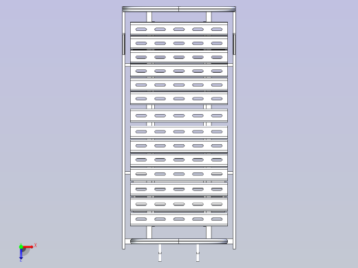 医院简易病床3D模型俯视缩略图