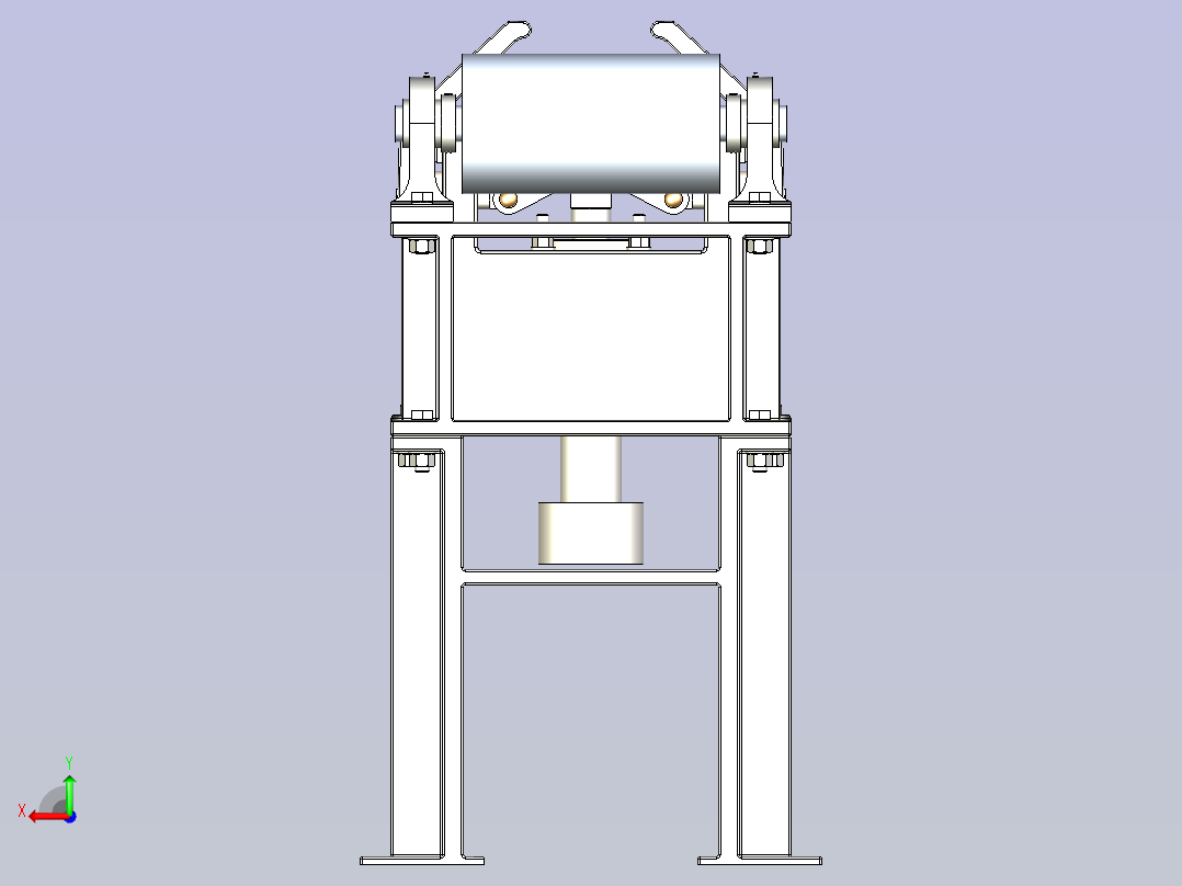 钢轨装夹夹具后视图
