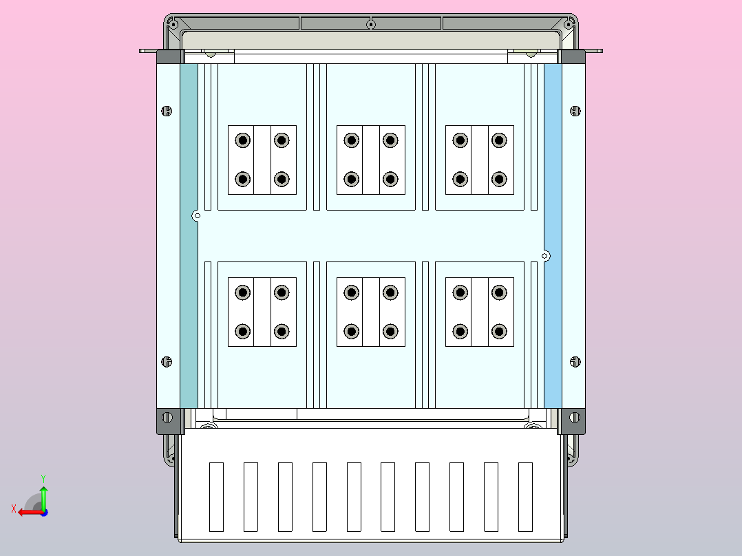 NA8-2500 630A-1600A 3P 抽屉式-垂直接线+门框202409 (1)后视图