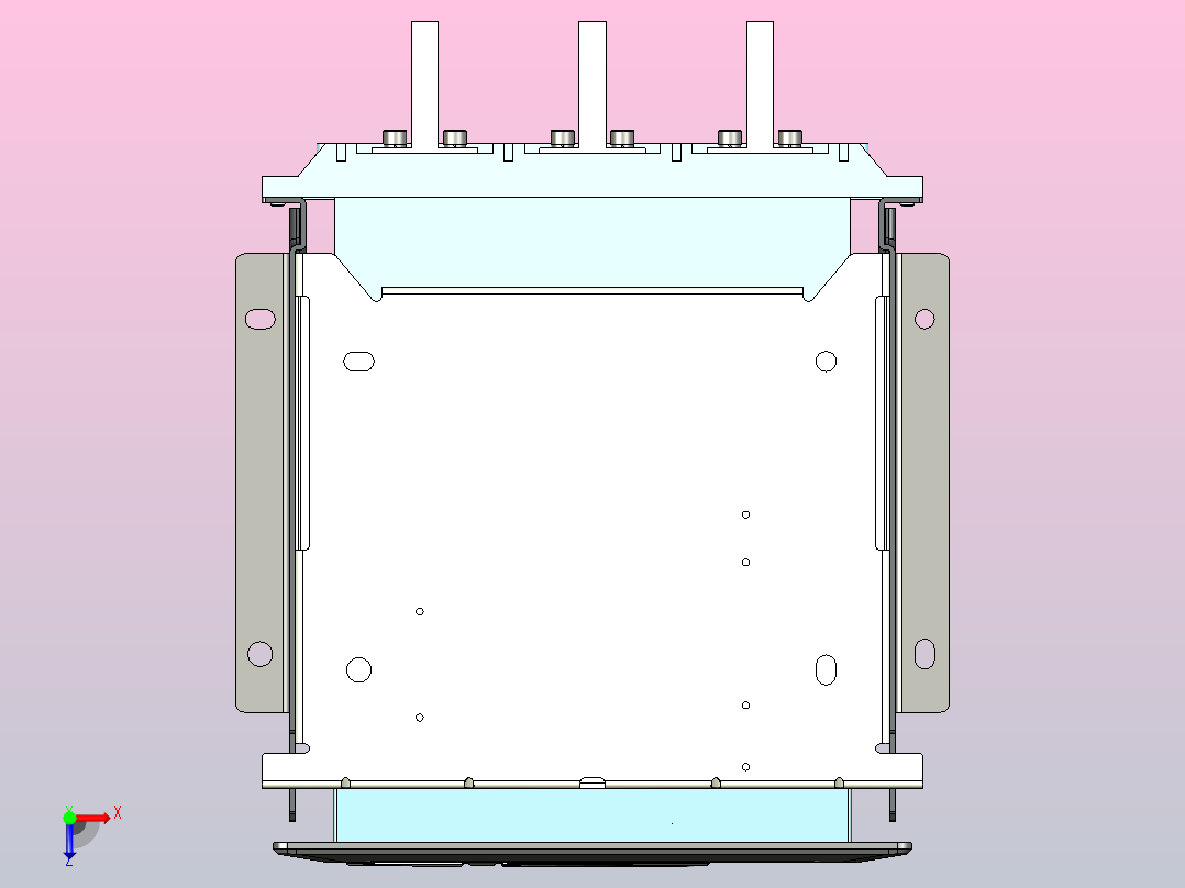 NA8-2500 630A-1600A 3P 抽屉式-垂直接线+门框202409 (1)俯视图