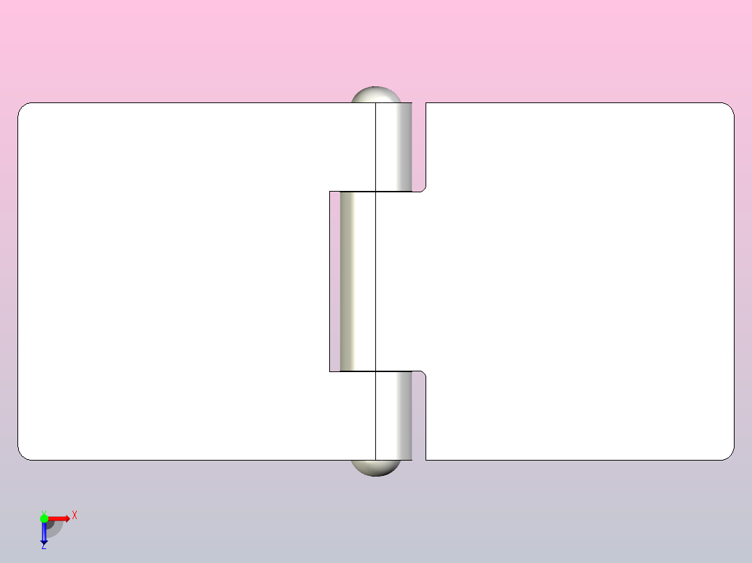 GN 136-NI-100-50-GN136NIextended片状金属铰链合页俯视图