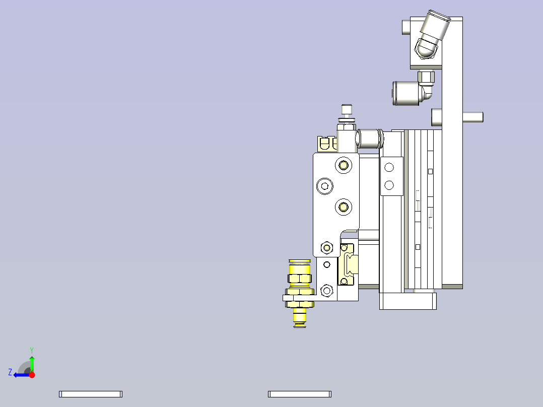 一种齿轮替换头3D图纸右视图