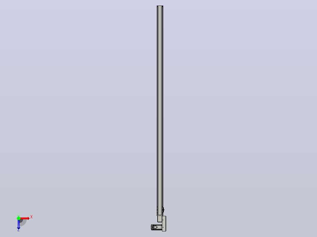 皮带直线轴半封闭可选导轨TPA-HNB-65S-90-L2100-MR-Y-P10-N3俯视图