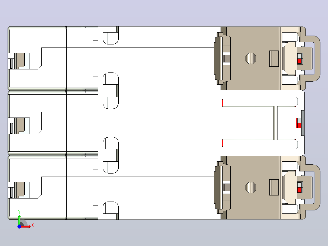 NB8-63 3P小型断路器三维模型202307前视图