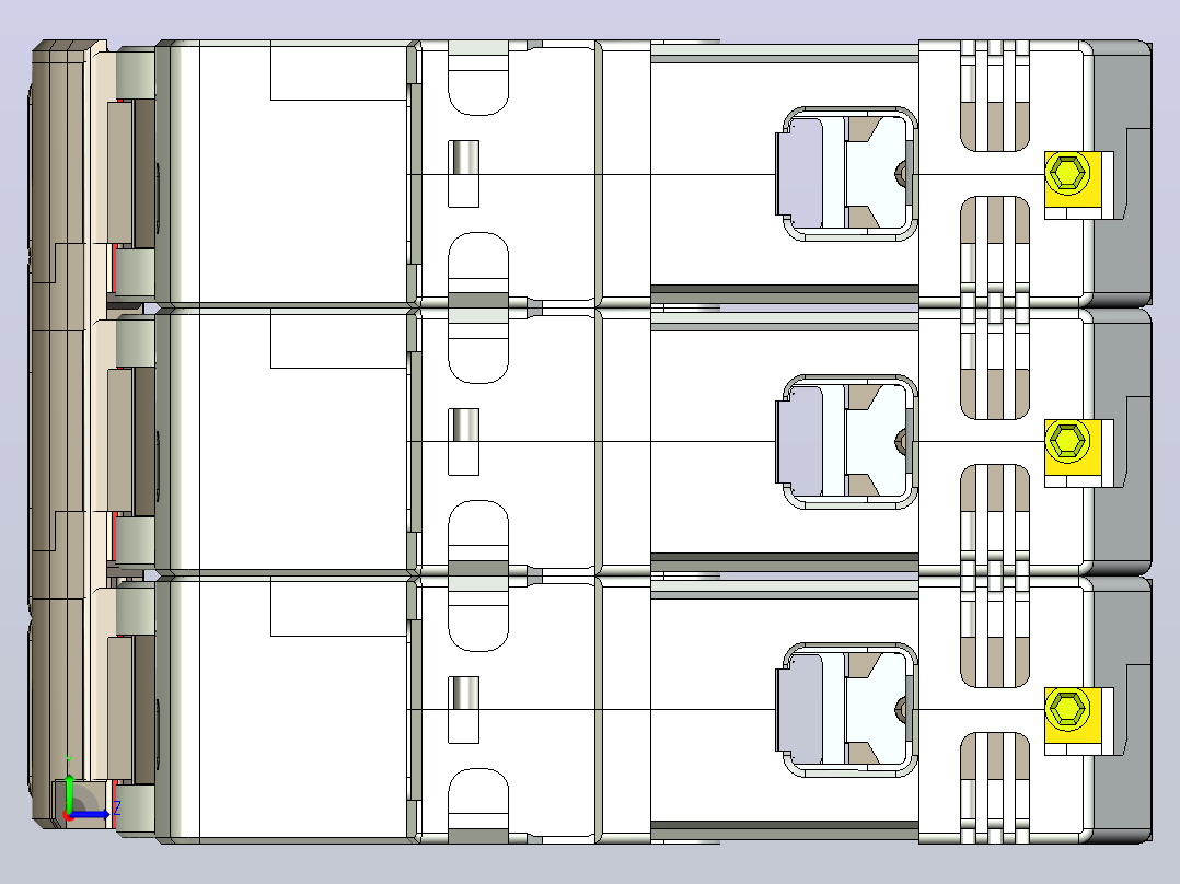 NB8-63 3P小型断路器三维模型202307左视图