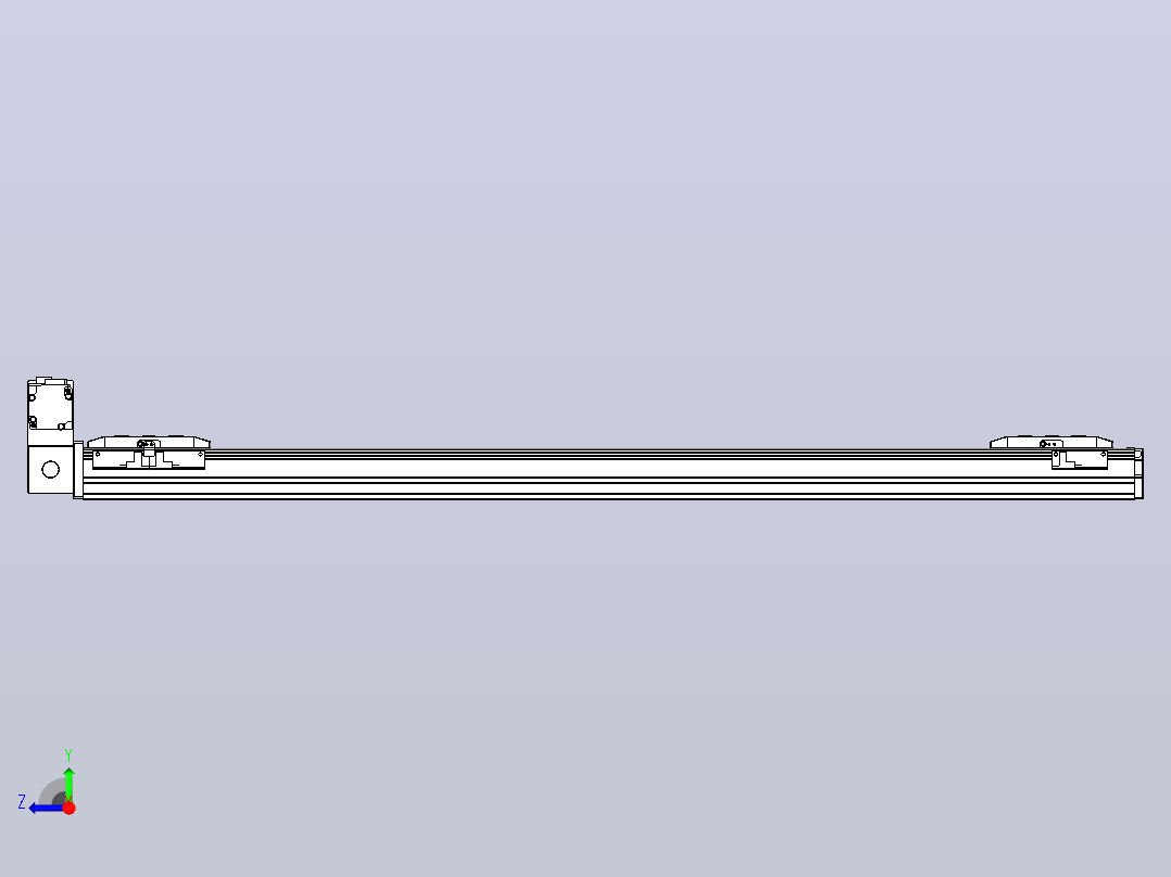 皮带直线轴双滑块型TPA-GCBS-50-P42-L350-LU-M10-N3右视图