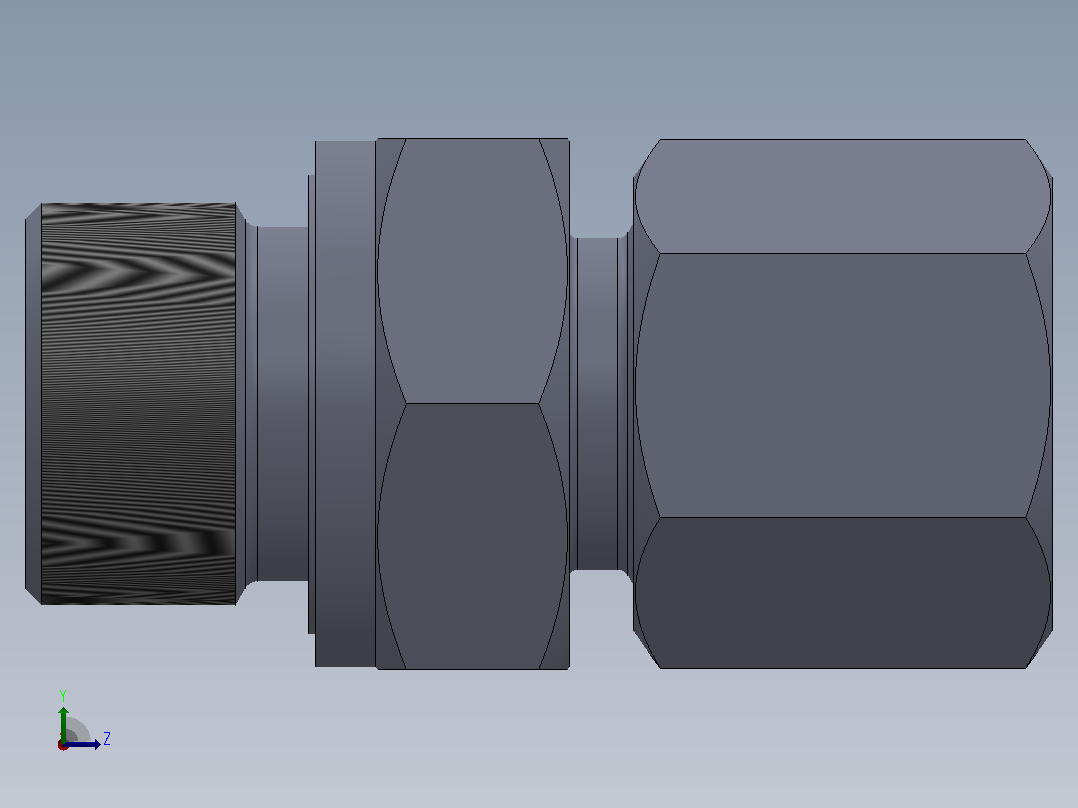 1CB-WD 1DB-WD 英管螺纹胶垫密封柱端[1DB-16-06WD-RN]左视图