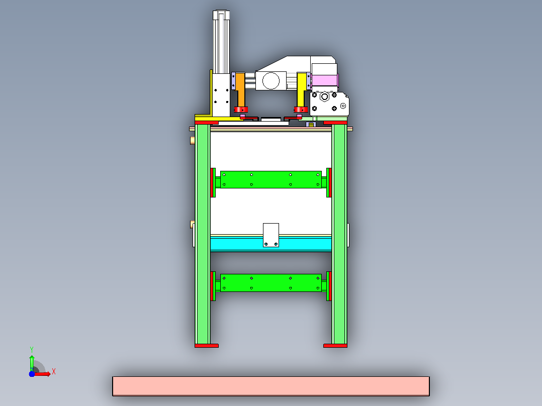 双列直插式封装机3D图纸前视图