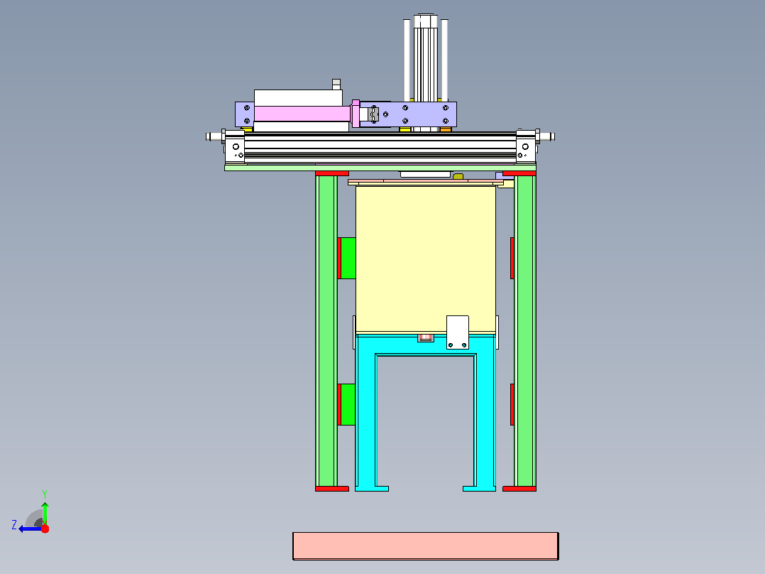双列直插式封装机3D图纸右视图