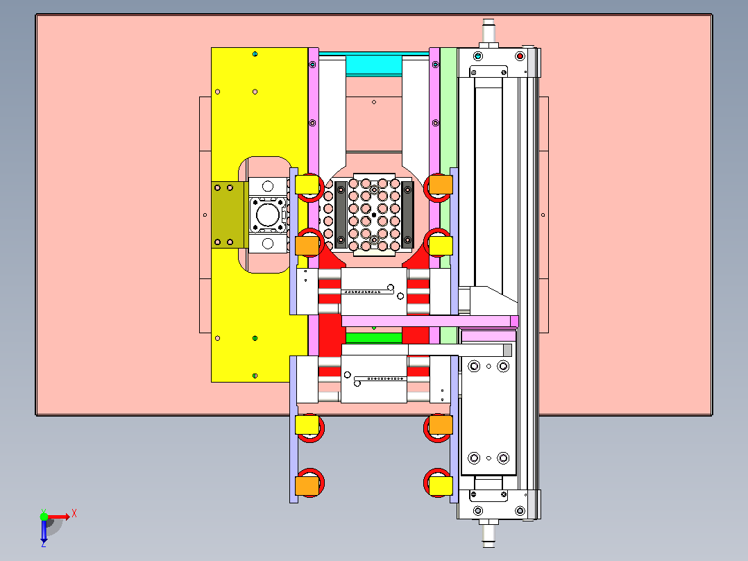 双列直插式封装机3D图纸俯视图