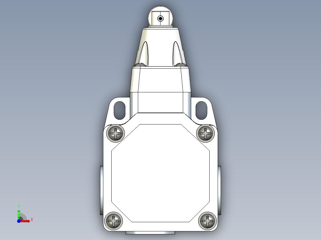 YBLX-P1_100_1D行程开关三维模型202108前视图