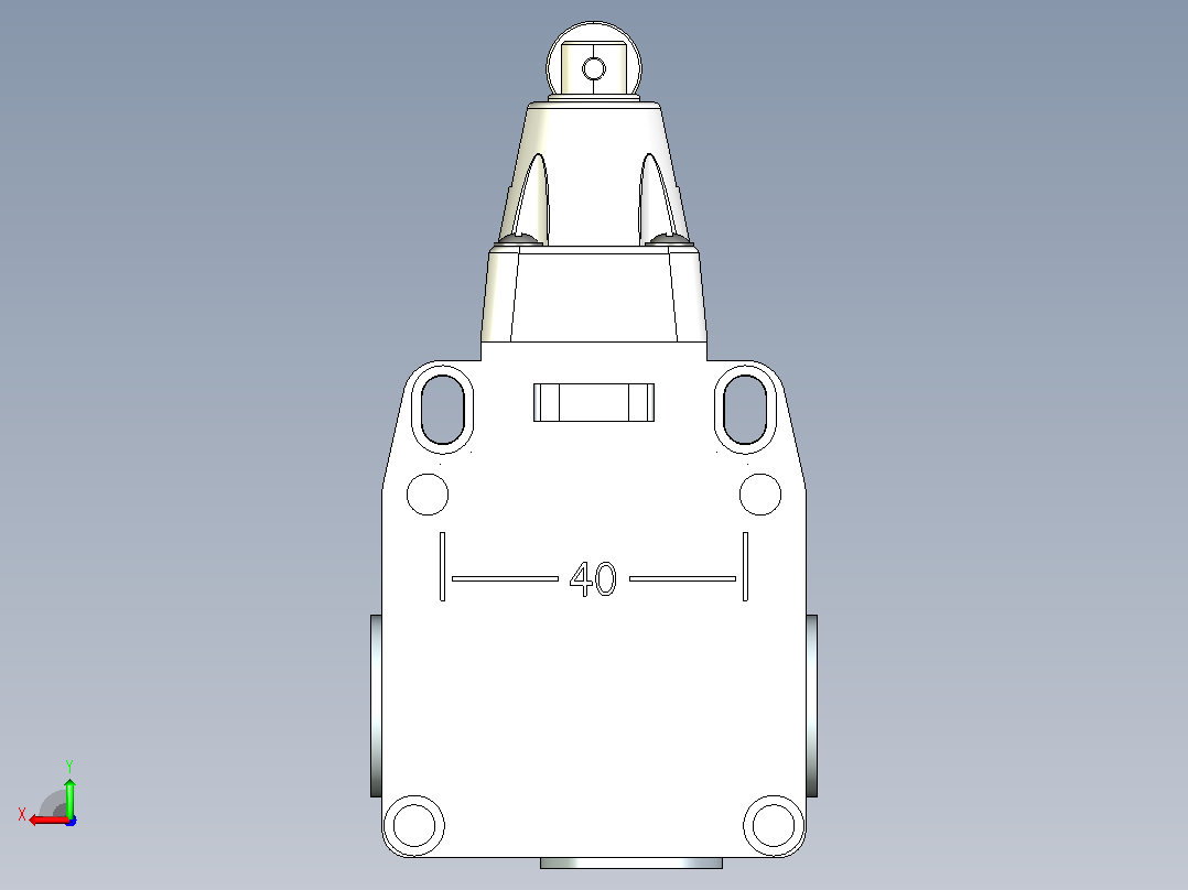 YBLX-P1_100_1D行程开关三维模型202108后视图