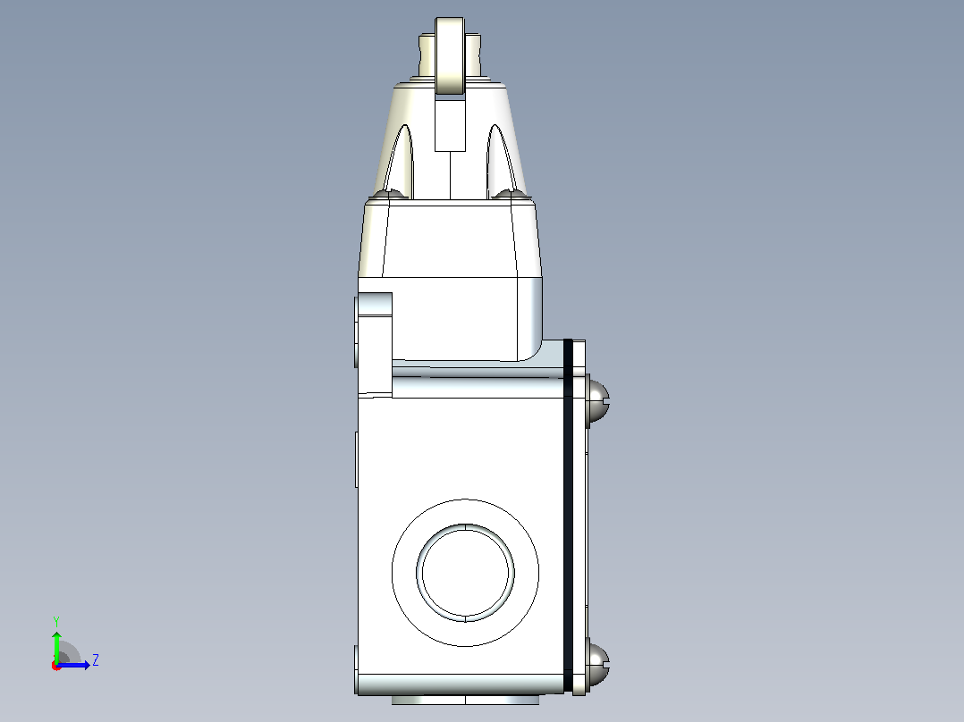 YBLX-P1_100_1D行程开关三维模型202108左视图