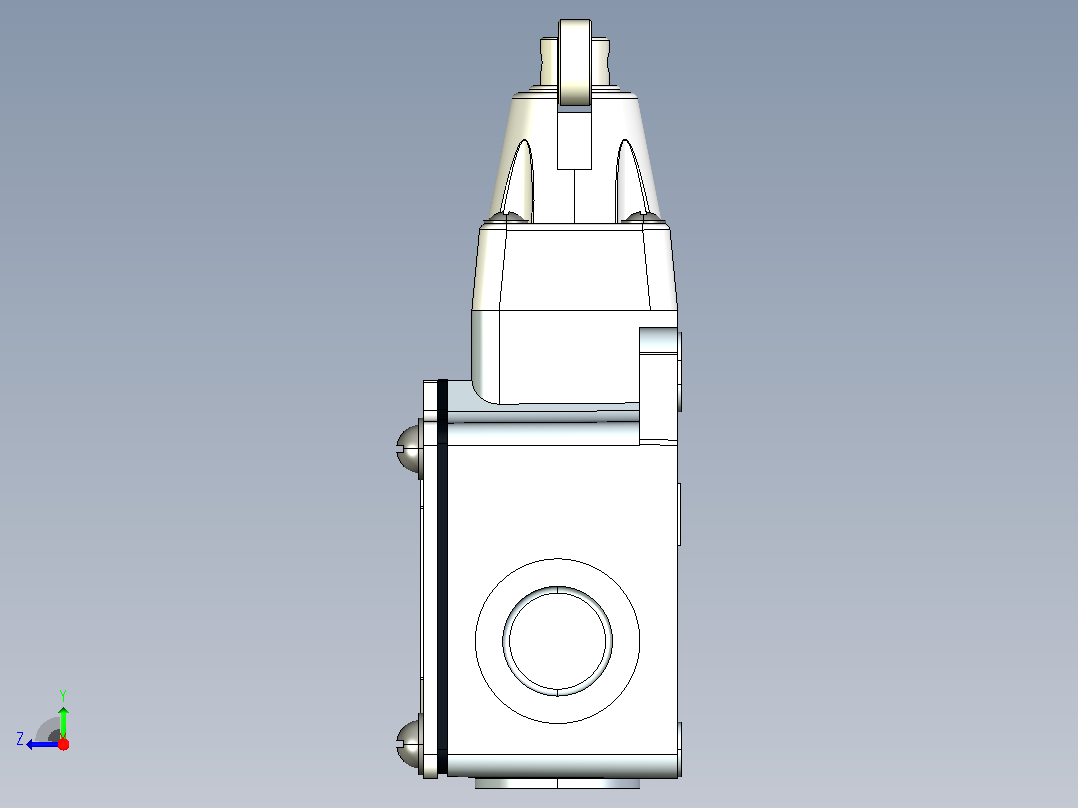 YBLX-P1_100_1D行程开关三维模型202108右视图