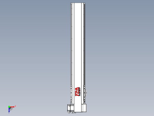 皮带直线轴半封闭可选导轨TPA-HNB-120D-110-L600-RP-Y-P40-N3俯视缩略图