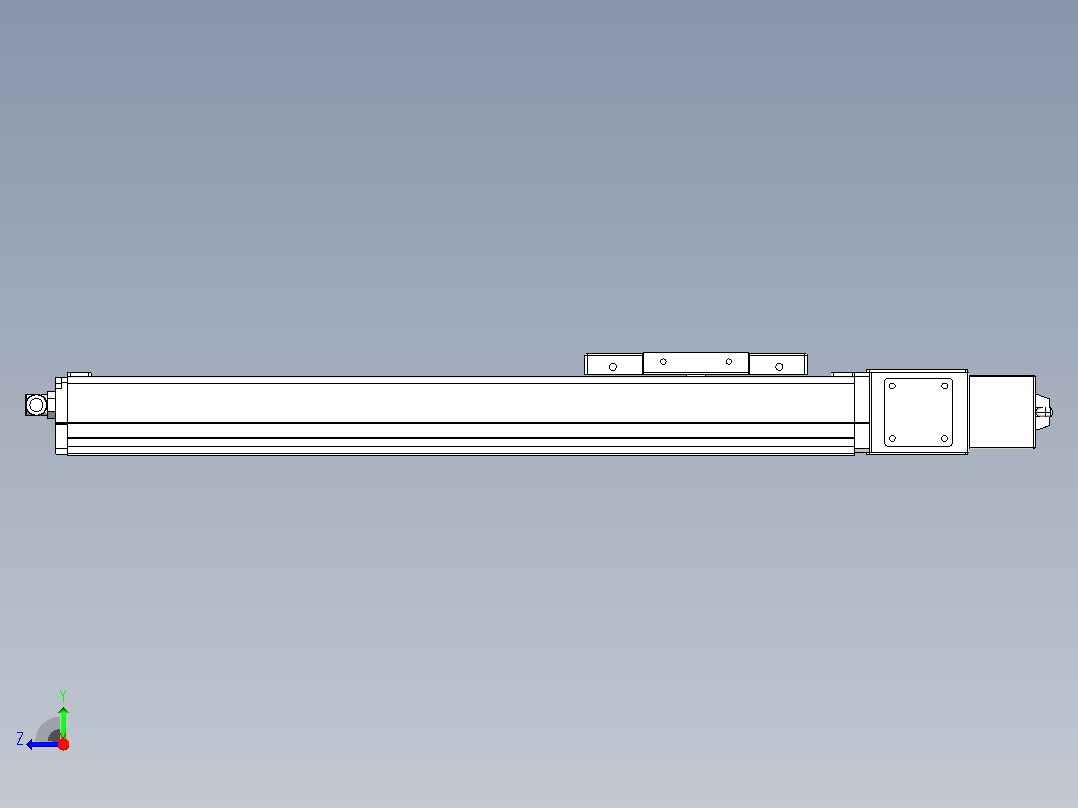 无尘皮带滑台KCB10-L32-350L-100W-C4右视图