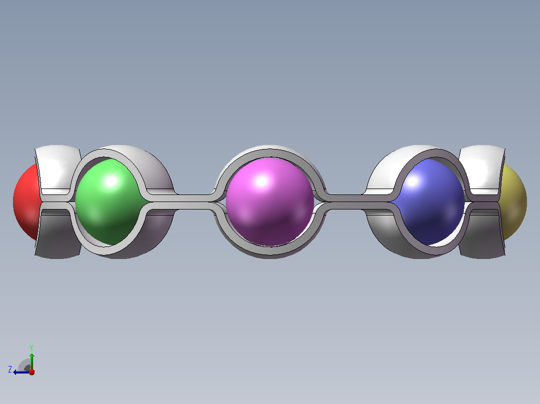 轴承保持架（抽壳）右视图