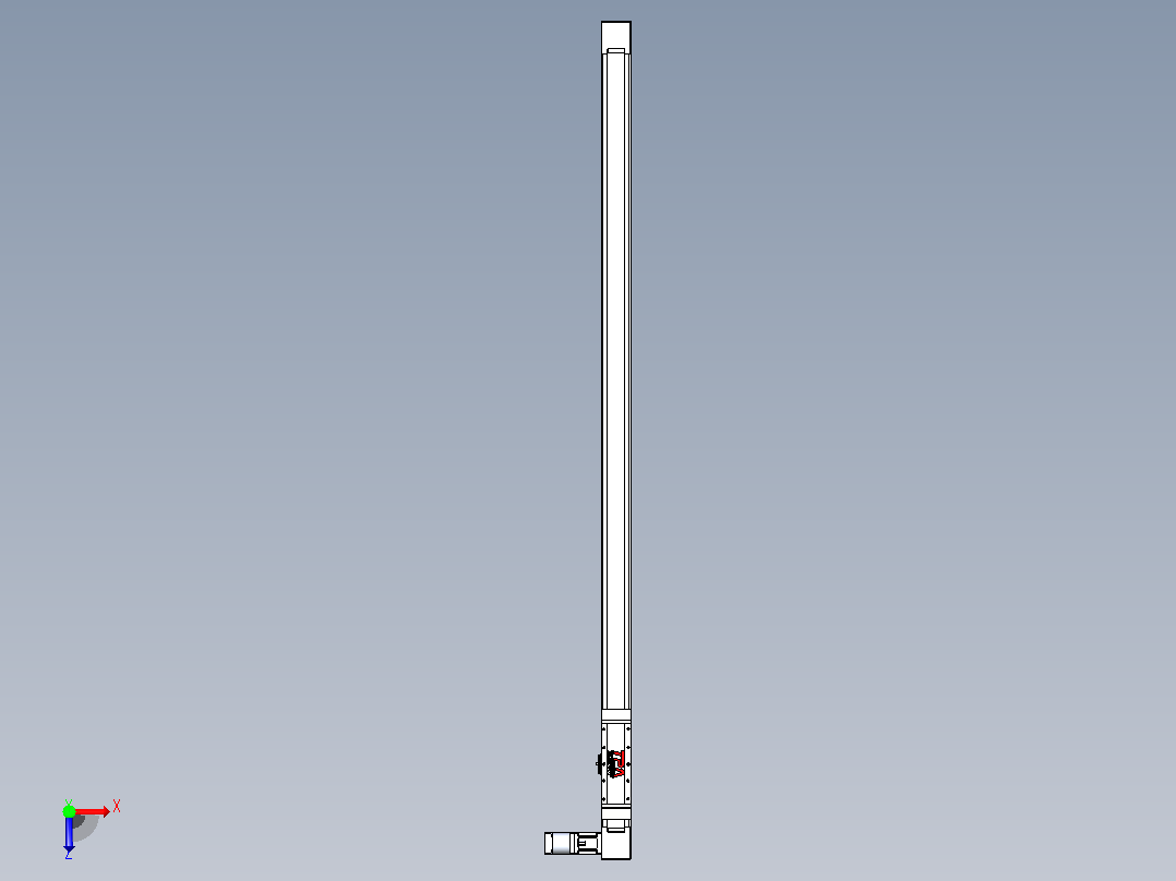 伺服电机集成皮带传动直线执行器TPA-OCB-80-140-L1750-DL-J60-N3俯视图