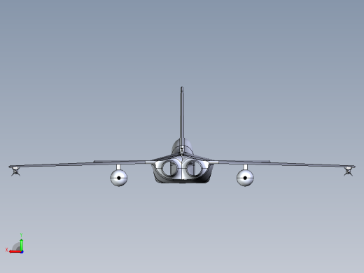 SS-211 Wcraft战斗机简易模型3D图纸后视缩略图