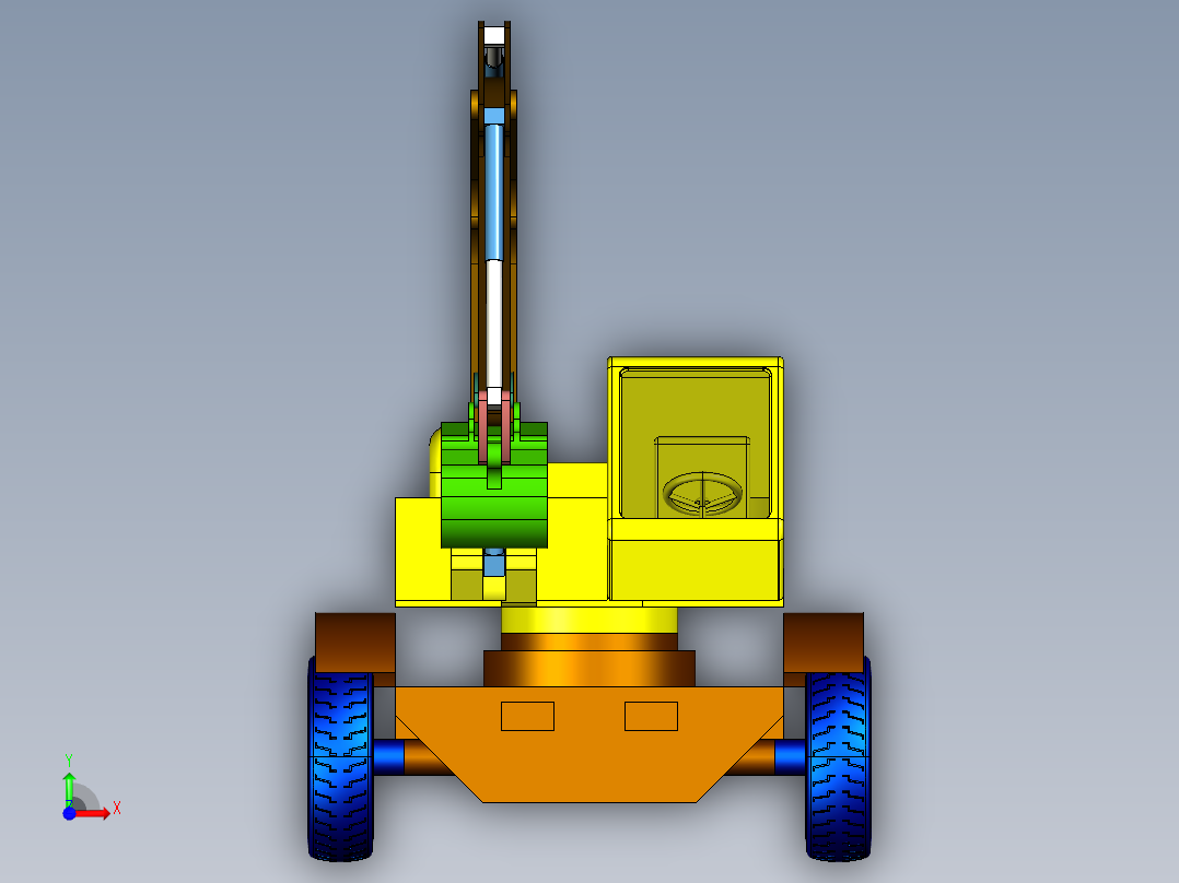 液压挖掘机反铲装置设计（cad+pro+说明书）前视图