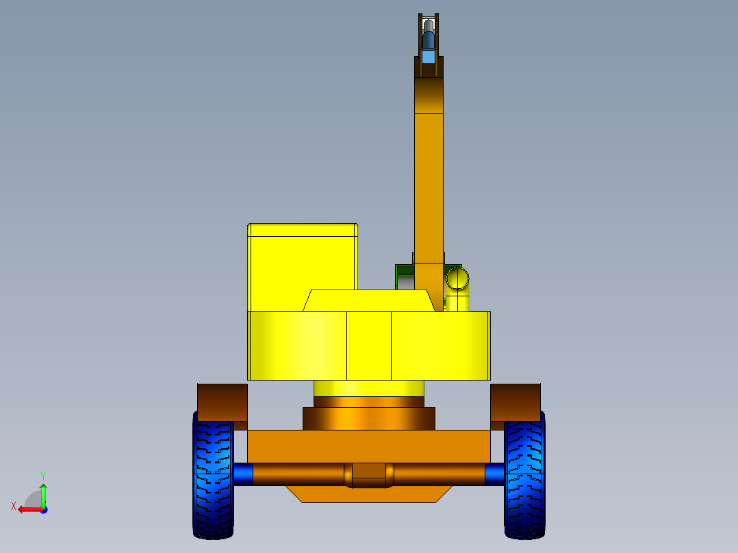 液压挖掘机反铲装置设计（cad+pro+说明书）后视图