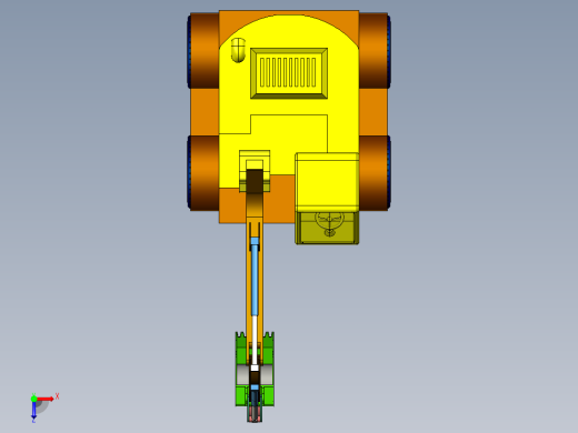 液压挖掘机反铲装置设计（cad+pro+说明书）俯视缩略图