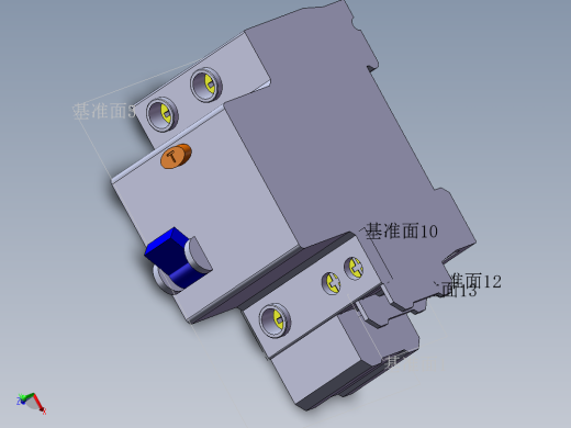 空气开关3d模型
