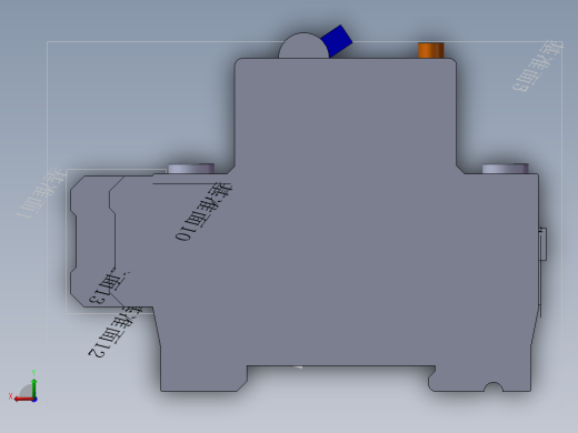空气开关3d模型后视缩略图