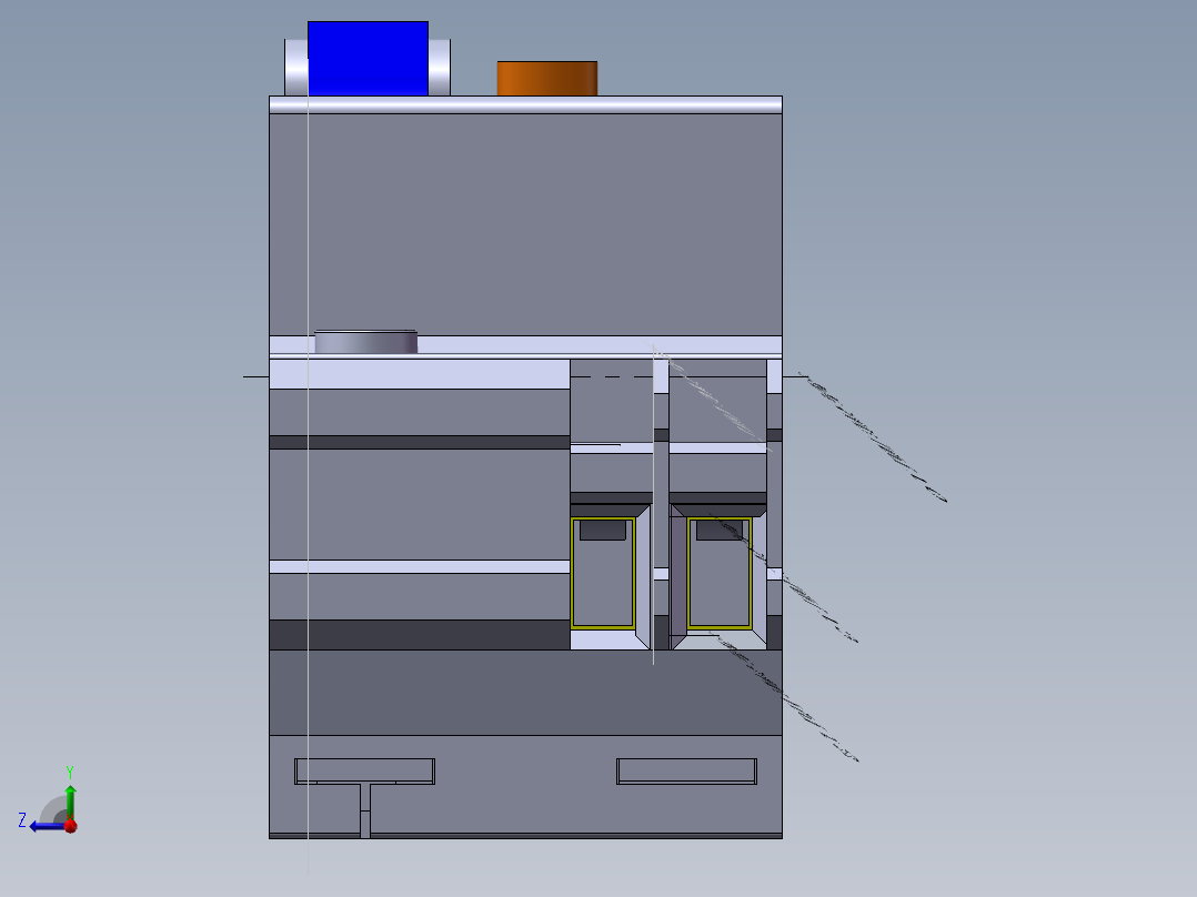 空气开关3d模型右视图