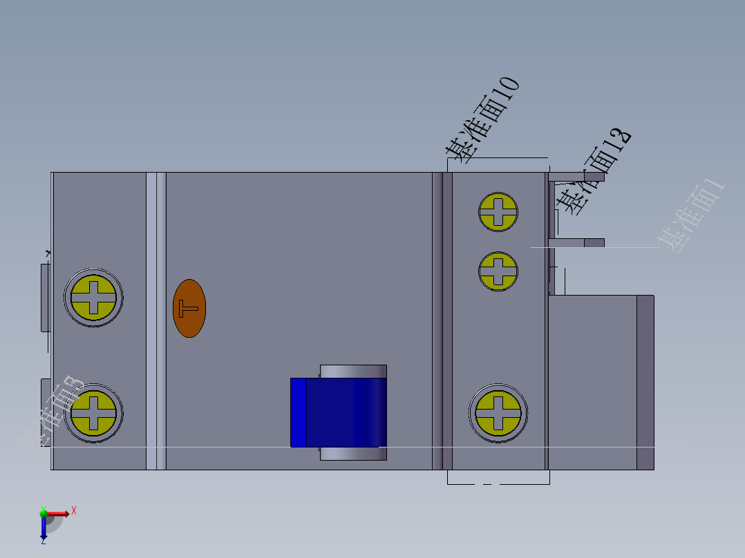 空气开关3d模型俯视图