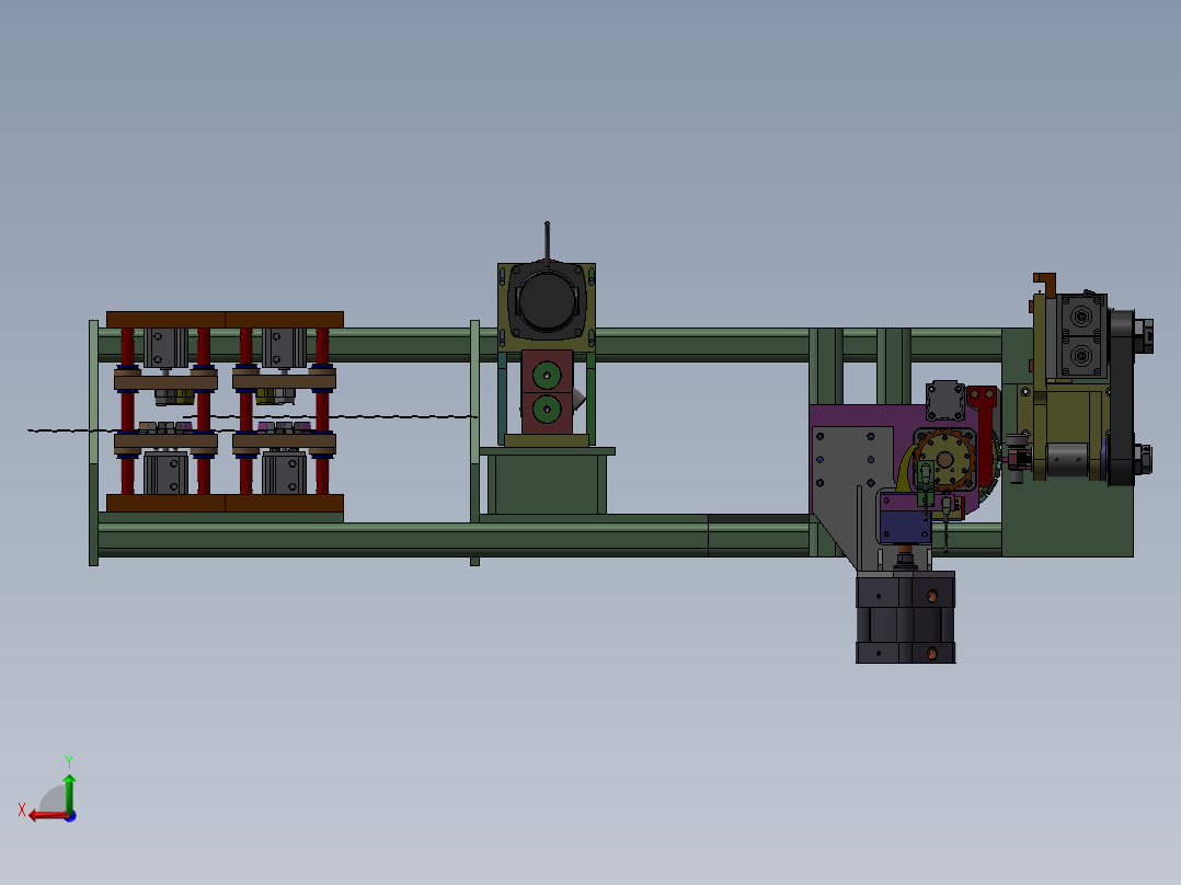 螺旋绕线机 3D图纸 机械设备设计素材3D模型文件资料后视图