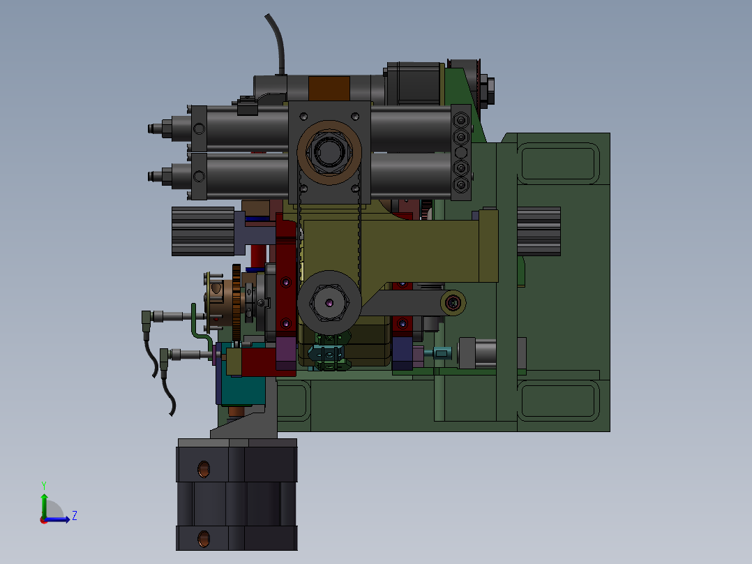 螺旋绕线机 3D图纸 机械设备设计素材3D模型文件资料左视图