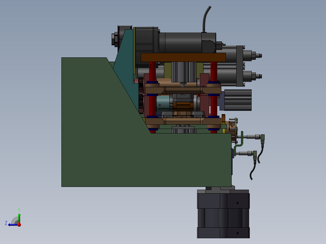 螺旋绕线机 3D图纸 机械设备设计素材3D模型文件资料右视图