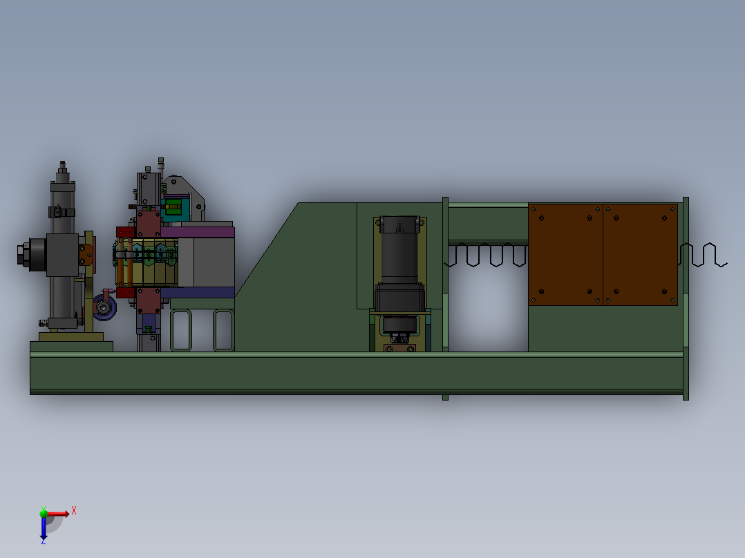 螺旋绕线机 3D图纸 机械设备设计素材3D模型文件资料俯视图
