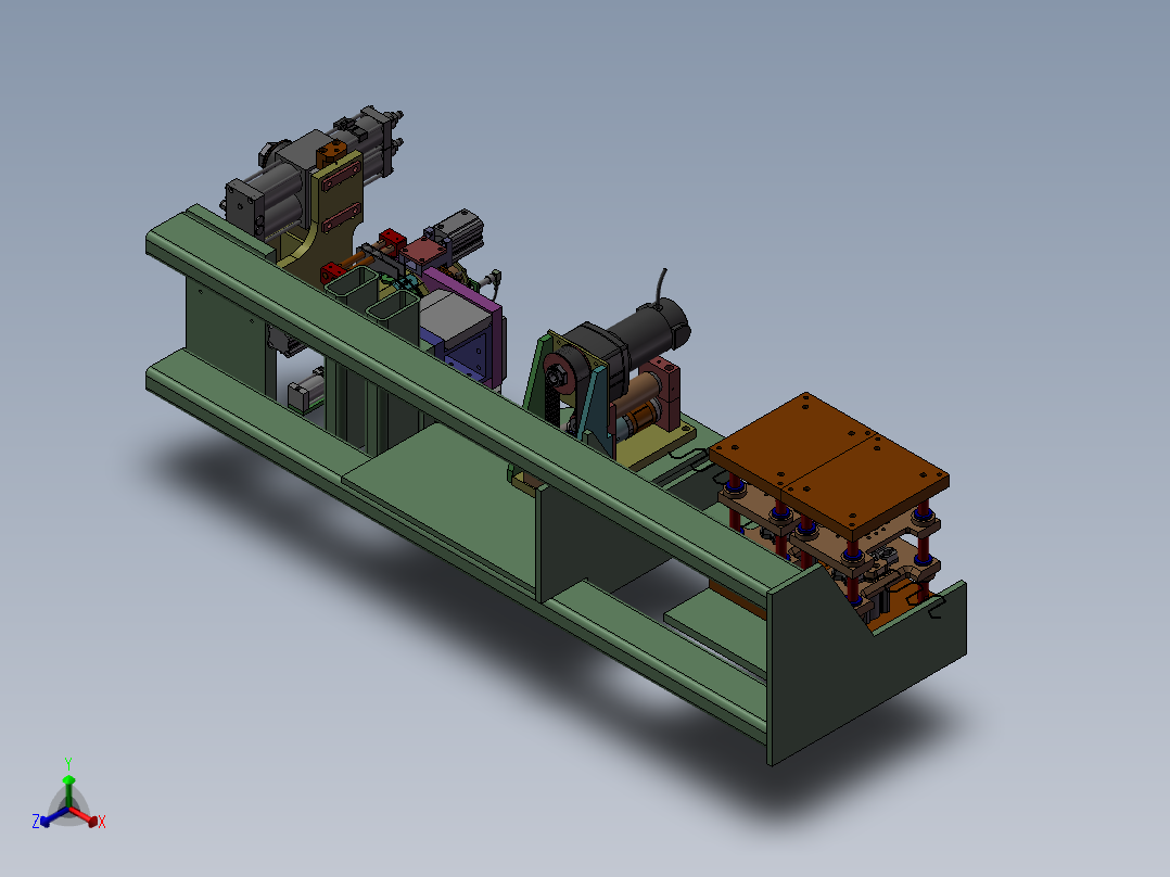 螺旋绕线机 3D图纸 机械设备设计素材3D模型文件资料正等轴测图