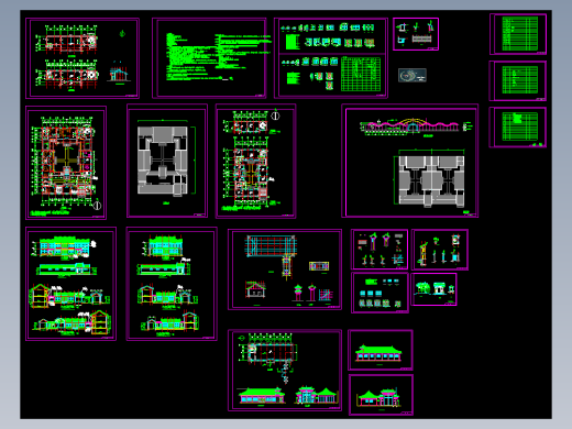 北京传统四合院CAD施工图纸四合院建筑施工图古建筑图纸