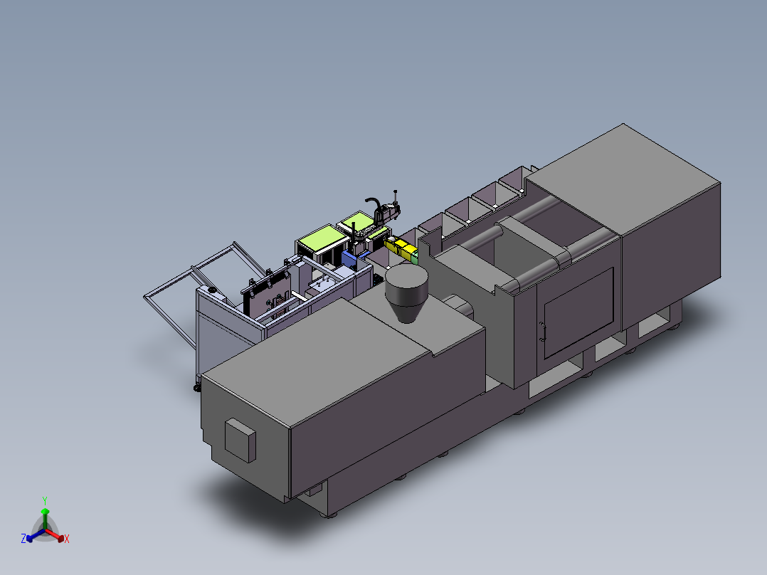 注塑产品自动装箱设备方案图正等轴测图