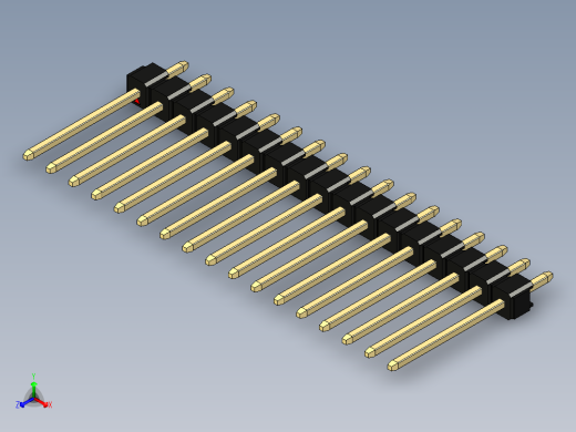 彩色公头100mil（2.54mm）系列-DS1021_black_1x17p_100mil_Type5_rev1.0