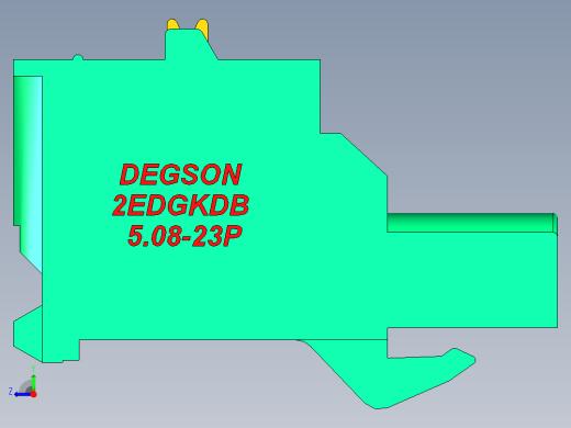 DEGSON 2EDG 系列 5.08mm 可插拔接线端子组-2EDGKDB-5.08-23P-14-00AH右视缩略图