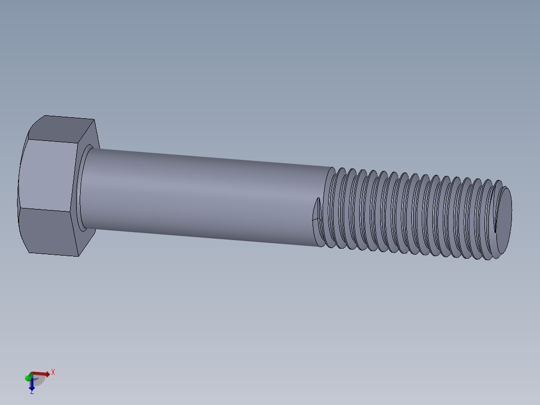 UNC 六角螺栓-Hex Bolt 0.750-10 x 4.SLDPRT
