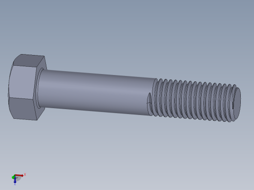 UNC 六角螺栓-Hex Bolt 0.750-10 x 4.SLDPRT