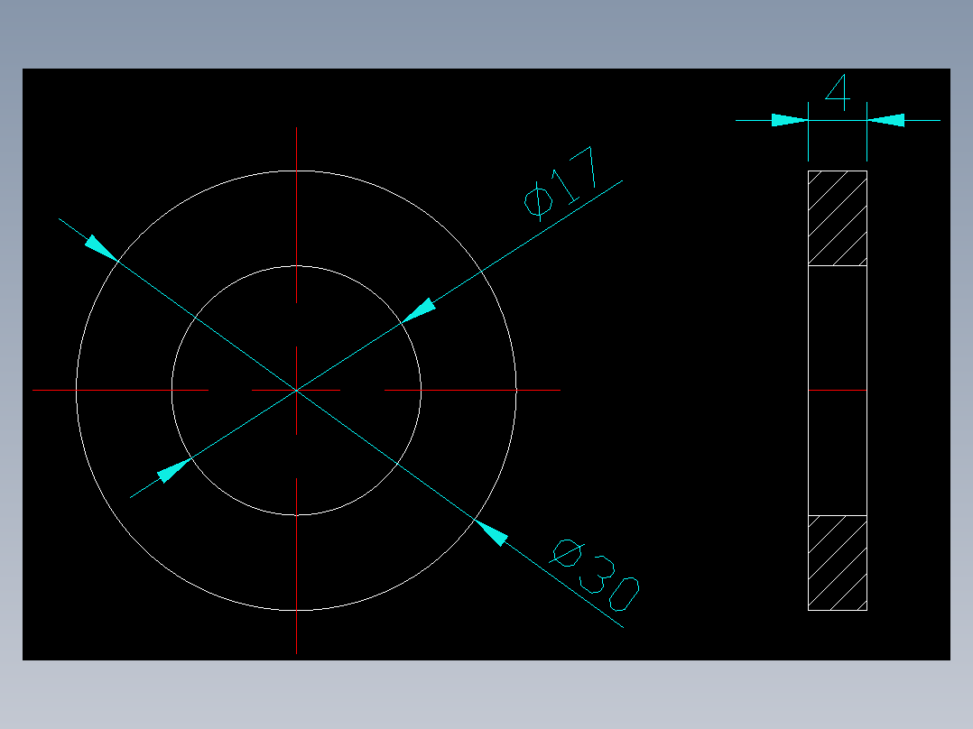 CAD格式机械制图二维100例练习-12 平垫圈
