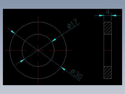 CAD格式机械制图二维100例练习-12 平垫圈