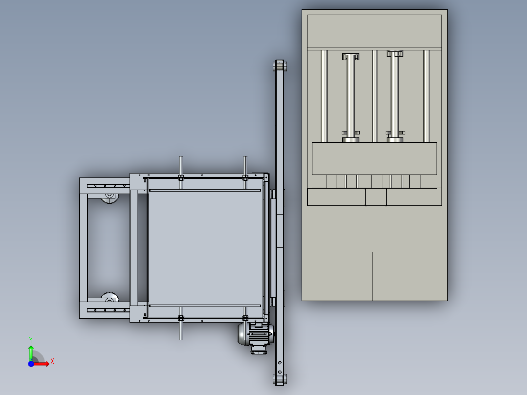 减震器贮油缸滚封专机设计前视图