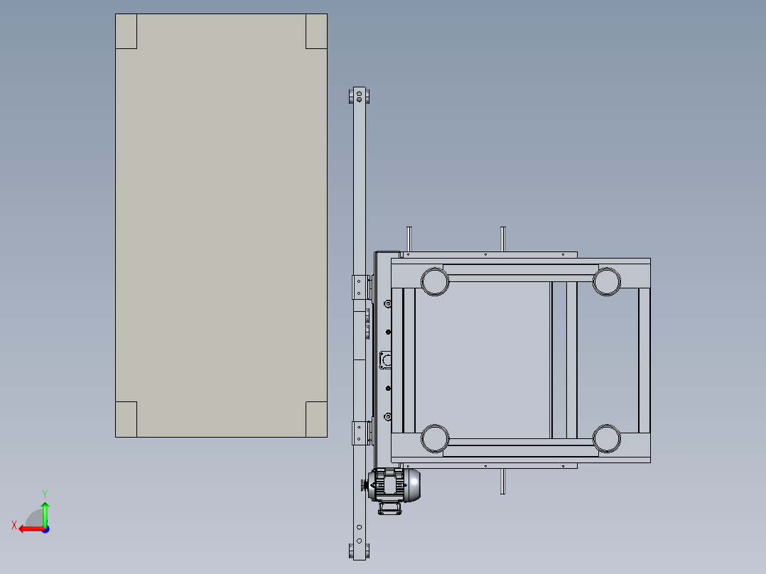 减震器贮油缸滚封专机设计后视图